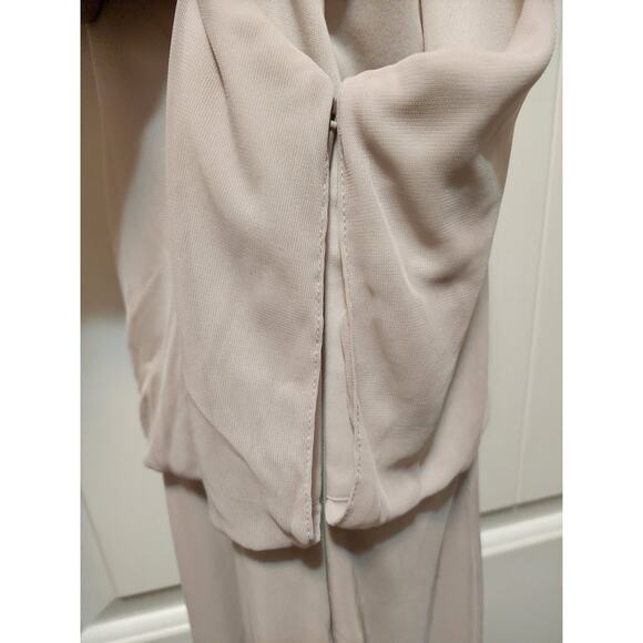 Alfred Sung Bridesmaid Dress Biege Sleeveless Long Formal Size 4 - Picture 4 of 11